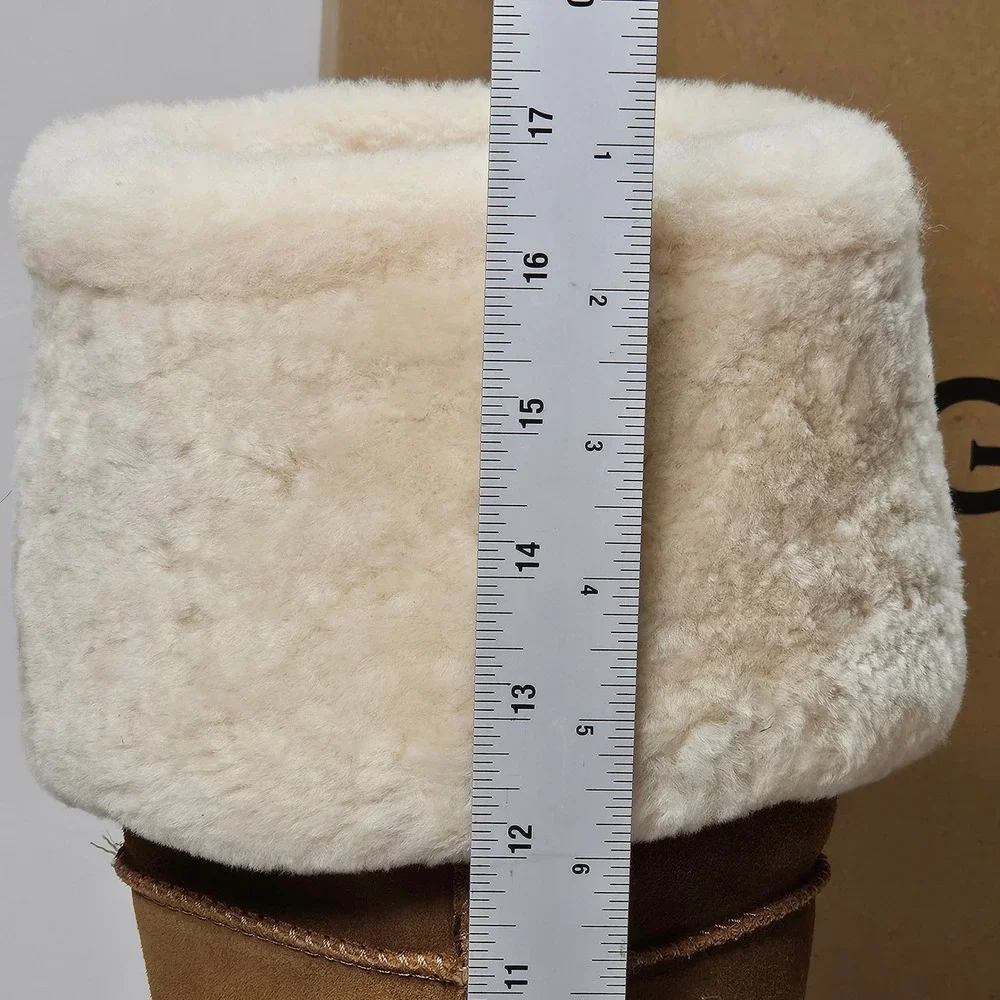 UGG Classic Femme Over‎ the Knee Wedge Boots Chestnut Suede 1104610 Womens 6